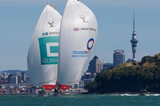 TeamOrigin v Artemis, Louis Vuitton Trophy Auckland.  Photo © Ian Roman/TeamOrigin